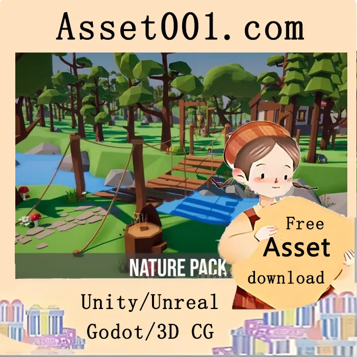 低多边形自然场景资产包（163个预制件）|Low-Poly Nature Pack v1.11