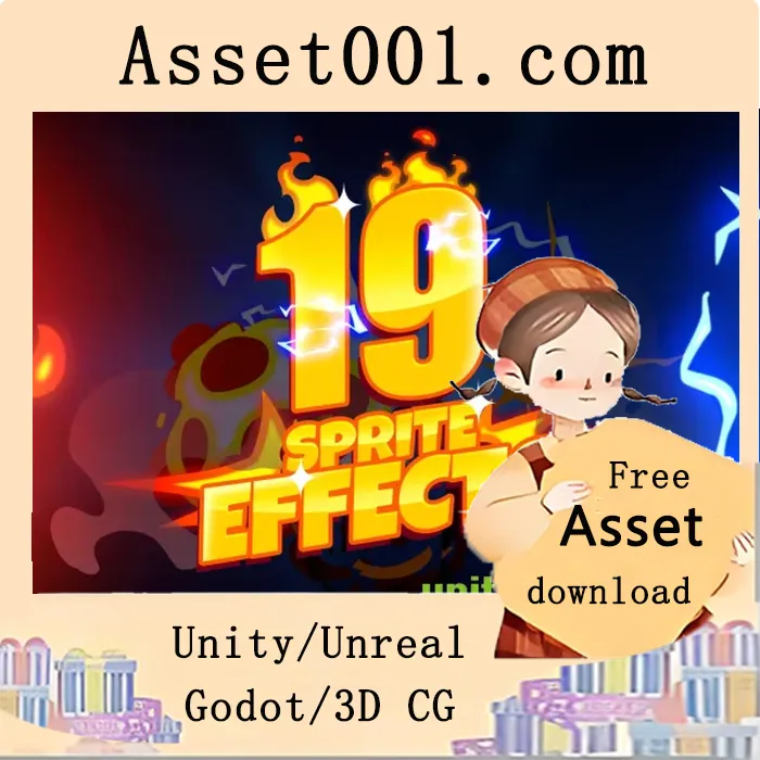 Unity/Unreal引擎中使用的精灵动画效果合集|19 sprite effects v1.0
