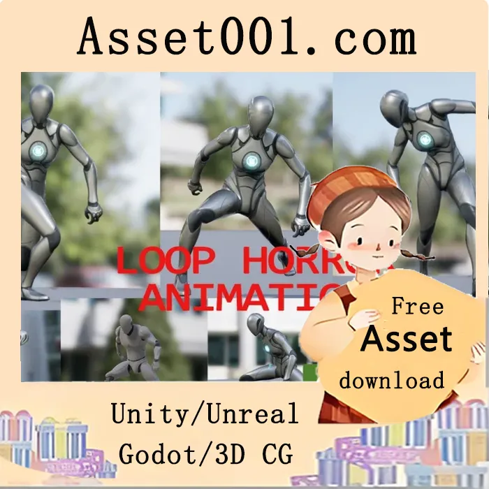 UE4/UE5通用恐怖角色行走与搜索动画包（5.0+版本）|Loop Horror Animations 5.0+