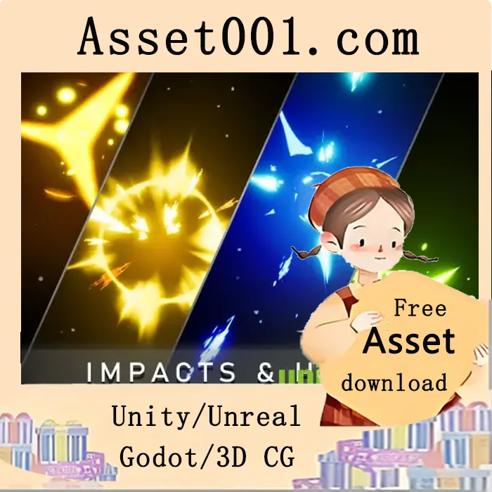 150种冲击与打击视觉效果包（含3种颜色变体）|150 Impacts and Hits VFX Pack v4.27+
