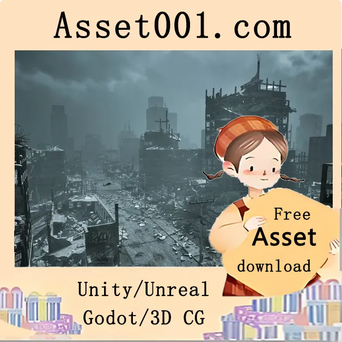 Unity资产推荐：Warzone Aftermath废墟建筑包（含高性能与高画质地图）|Warzone Aftermath - Destroyed Buildings Pack