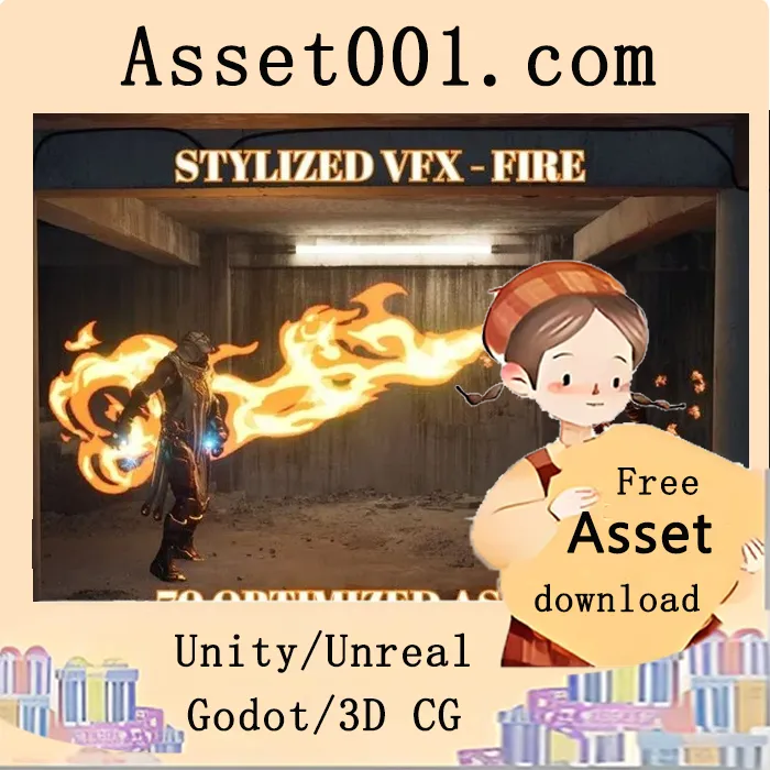 70个独特风格的火焰特效，高精度Sub UV材质，轻松拖拽使用|Stylized VFX - Fire 5.5