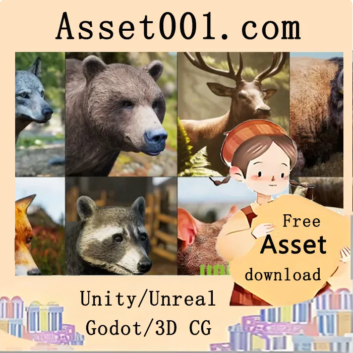 Animalia 动物起步包：包含灰狼、棕熊、红鹿等10种动物的高精度模型与动画资源|Animalia - Starter Kit v4.13+