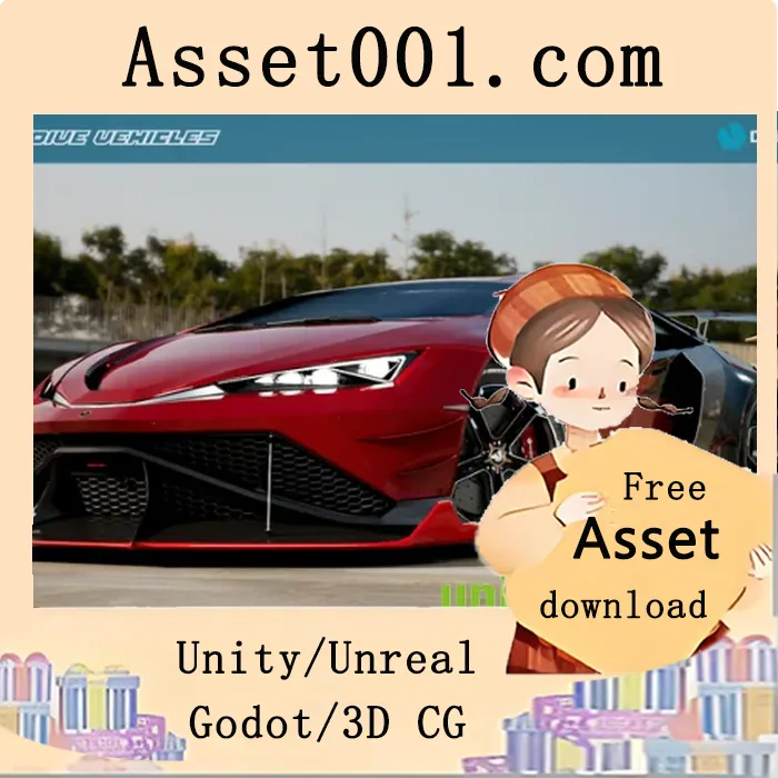 支持高级包和第三人称角色的可驾驶超级跑车（Unreal Engine 4&5兼容）|Drivable Cars: Supercar v5.1+