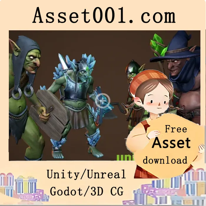 3D Goblin战士模型：6种护甲、4种武器、3种盾牌，模块化设计|Goblin warrior. Modular v4.27+