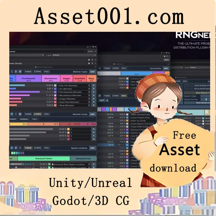 RNGNeeds插件：Unity编辑器中的概率分布设计与管理工具|RNGNeeds - Probability Distribution v1.0.0