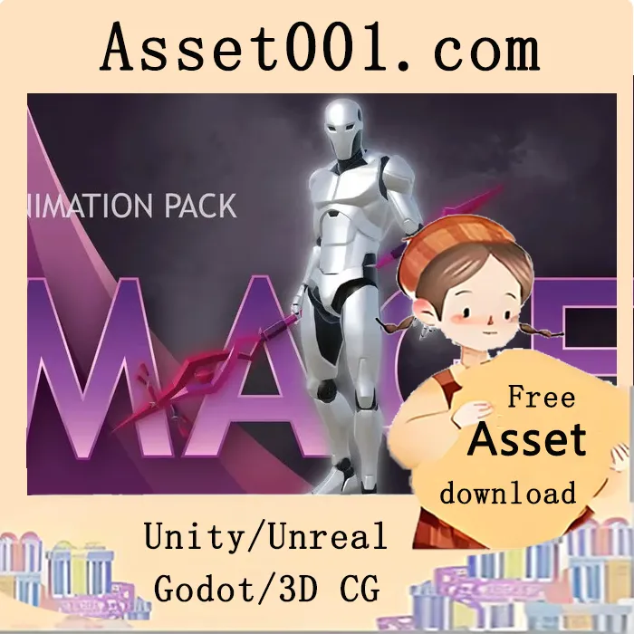 法师角色动画包 v1.0 - 适用于动作RPG游戏的完整动画资源|Mage Animation Pack v1.0