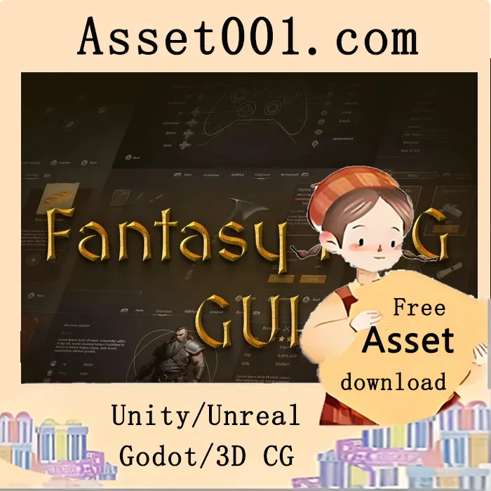 Fantasy RPG UI资产包完整版：打造专属幻想游戏界面|Fantasy RPG GUI v2.0