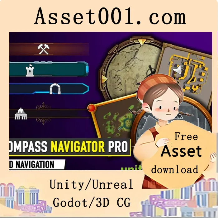 Unity Compass Navigator Pro 插件：支持2020.3.16及以上版本的冒险游戏UI组件|Compass Navigator Pro v9.0