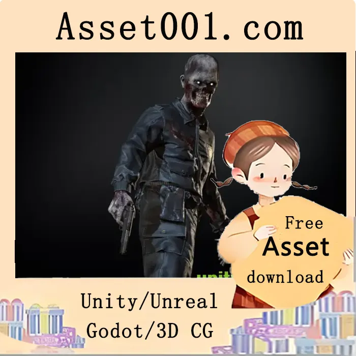 低多边形角色模型 SuperZombie8，适用于多种游戏类型，包含33个动画、10种材质及31张纹理|SuperZombie8 v4.27+