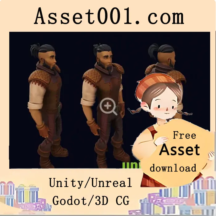 幻想RPG风格模块化男性角色模型|Modular Character - Fantasy RPG Stylized Human Male (UE) v4.27+