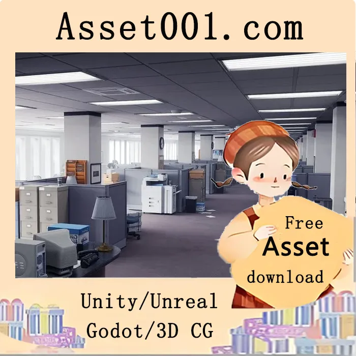 Unreal市场最大的办公室资源包发布：包含250+道具与150+独特装饰品|Office Space Megapack 5.7