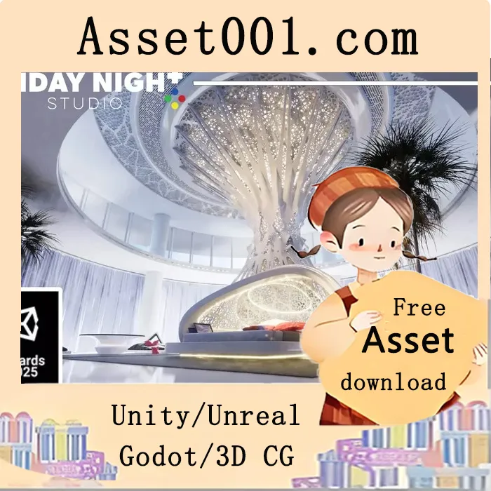 Unity未来科幻环境套装：未来宏伟客厅卧室包 v1.0|The Astral Sci-Fi Suite – Futuristic Grand Chamber Bedroom v1.0