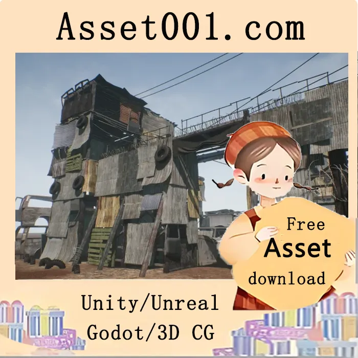 高品質後末日世界資源包：包含67個模型，適用於2D平台遊戲開發|Post Apocalyptic World v4.27+