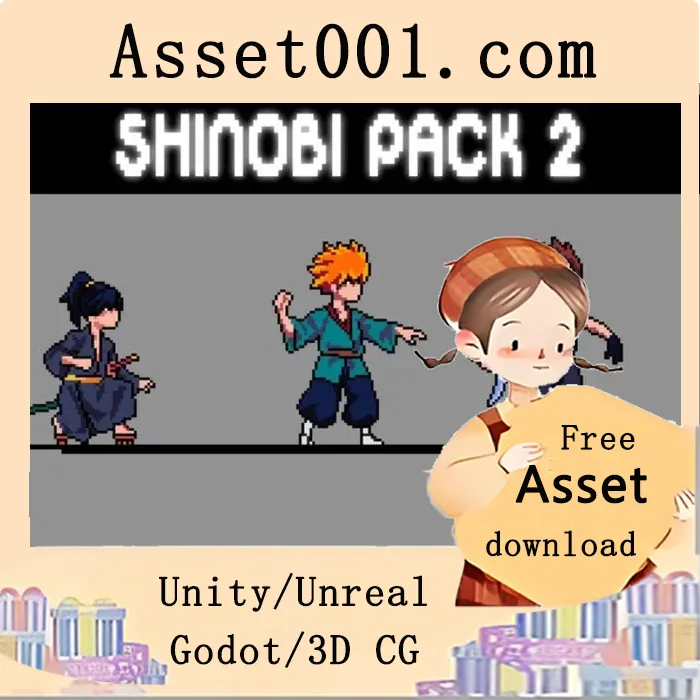 Shinobi像素艺术包2：专为2D游戏打造的忍者角色素材集|Shinobi Sprites Pixel Art Pack 2