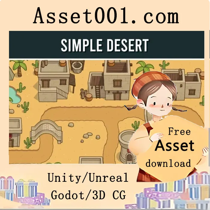 沙漠顶部视角地图砖块集：为2D游戏打造沉浸式沙漠世界|Settlement in the Desert Top-Down Tileset