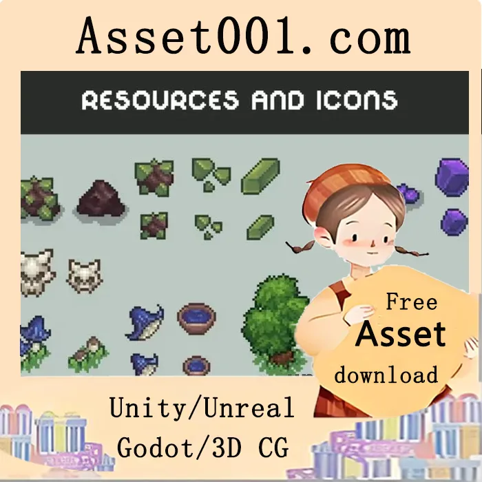 像素艺术资源与图标基础包：2D游戏开发必备素材集|Pixel Art Resources and Icons Basic Pack