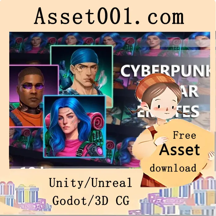 赛博朋克角色头像与表情包：为游戏注入情感与叙事深度|Cyberpunk Character Avatars and Emotes