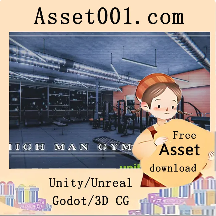 Unity高人健身房包：包含56个模型、60个预制体及完整PBR材质资源|High Man Gym Pack v1.0