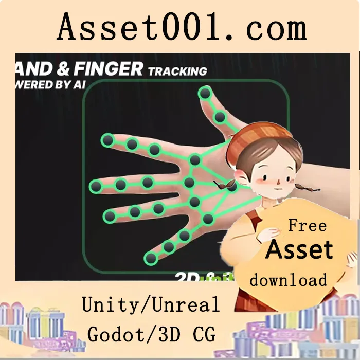 Unity手部与手指实时AI追踪插件：支持22个关节、2D/3D可视化|Hand & Finger Tracking [Windows] v1.2