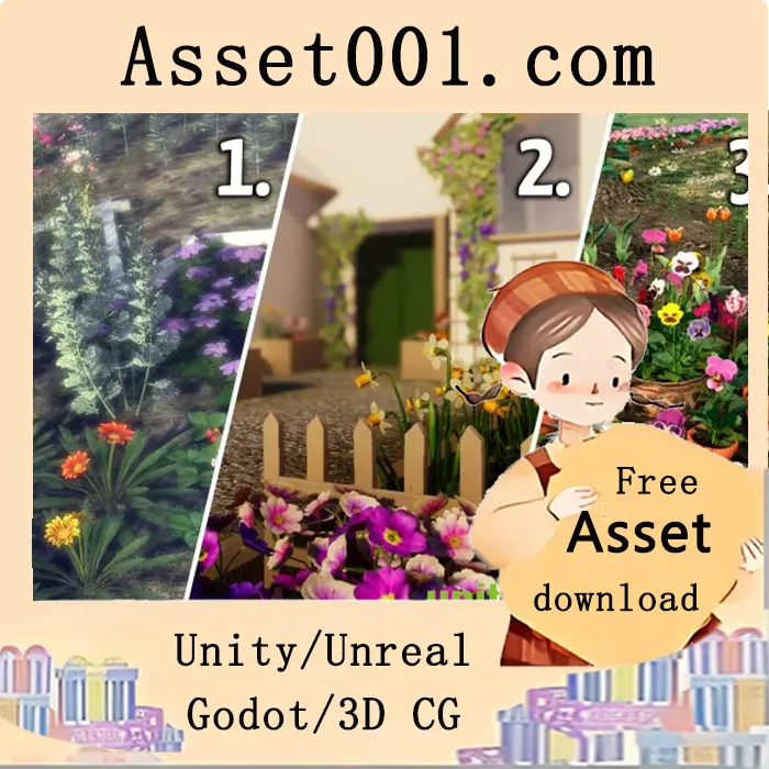 支持HDRP与URP的花园花卉与香草包，优化多边形与材质Atlas提升性能|Garden Flowers and Herbs Pack v1.2