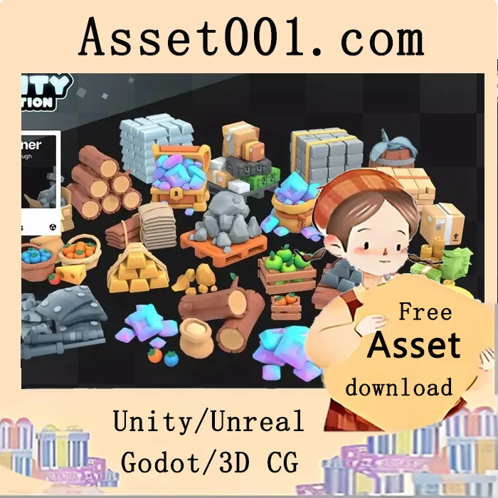 Unity资源包：KayKit资源碎片v1.0.1（含132+种资源模型）|KayKit - Resource Bits (for Unity) v1.0.1