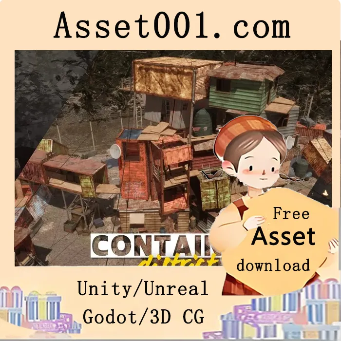 Unity资产包：基于集装箱的工业城市环境（Slum City）v1.0|Container District Environment (Slum City) v1.0
