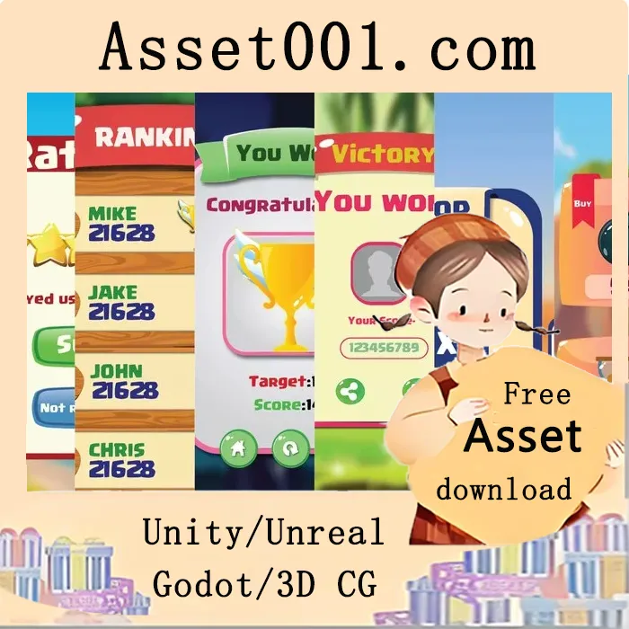 Unity Asset Store：Awesome Game UI 包合集（8-13版）|Combo of Awesome Game UI pack 8, 9, 10, 11, 12 and 13 v1.0