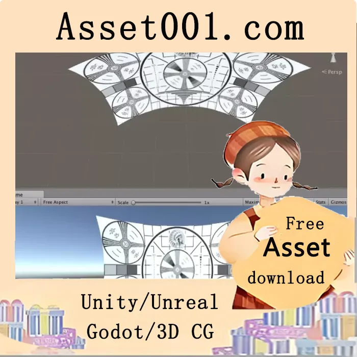 支持实时生成并可垂直/水平弯曲的曲面平面资产|Curved Plane v1.0