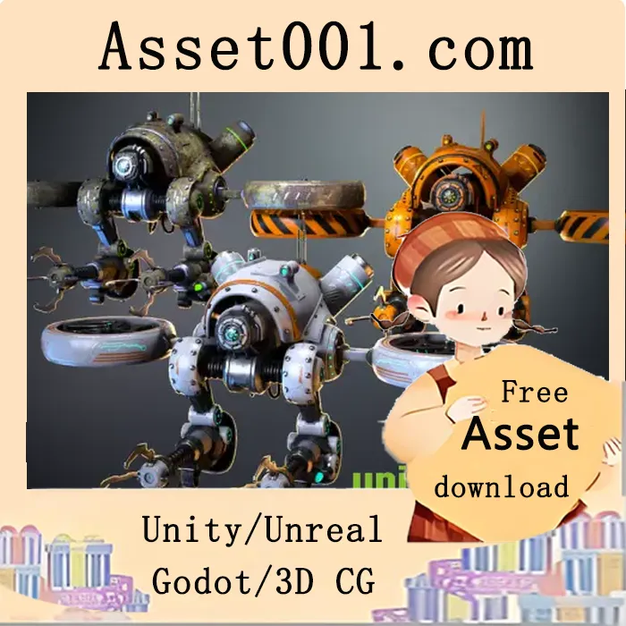 科幻无人机3D模型，适用于未来风格游戏|Sci-fi Drone 01 v4.26+