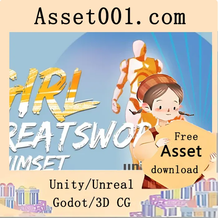 动漫风格少女大剑动画集包|Girl GreatSword AnimSet v4.27+