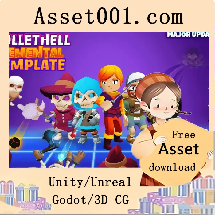 Unity Bullet-Hell 与 Roguelike 游戏模板：支持跨平台开发的完整解决方案|BulletHell Elemental Template v1.3.0