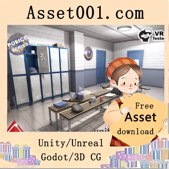 警察更衣室实景场景（含40个低多边形模型，支持VR）|Police Changing Room v1.2