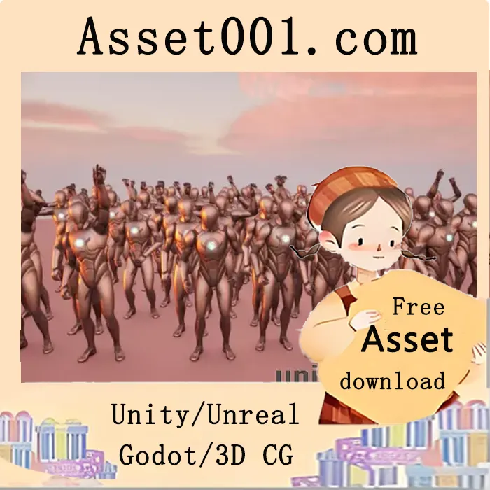 Unity引擎5.0兼容的派对与音乐会NPC动作包|Party Dance NPC Animation Pack v5.0+