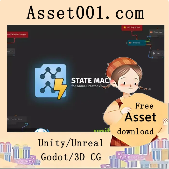Game Creator 2 状态机 2 模块：高效构建可复用的游戏逻辑系统|State Machine 2 (Game Creator 2) v2.6.19