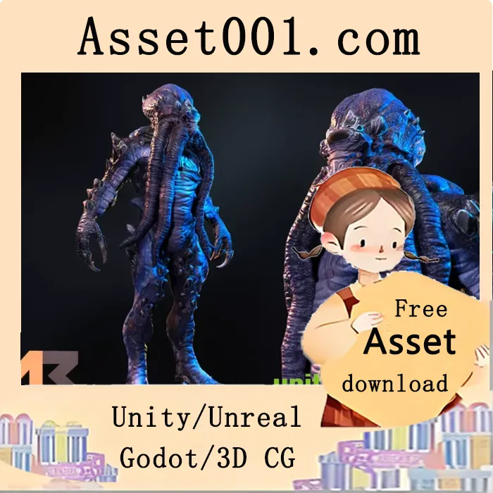 Unity中实现水下怪物角色动画与材质的完整指南|Monster Underwater 01 v1.0