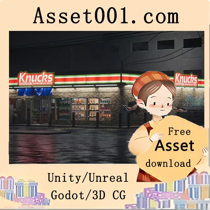 Unity资产商店：包含204个独特网格的模块化便利商店环境|Modular Convenience Store With Products v1.0