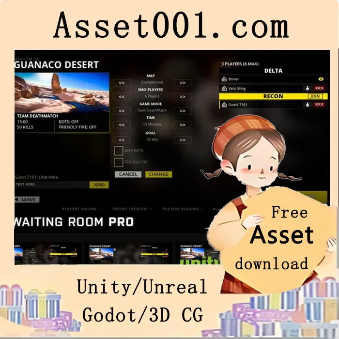 Waiting Room Pro 插件为 MFPS 增加聊天、换队、修改比赛属性等功能|Waiting Room Pro Addon MFPS v1.1.1