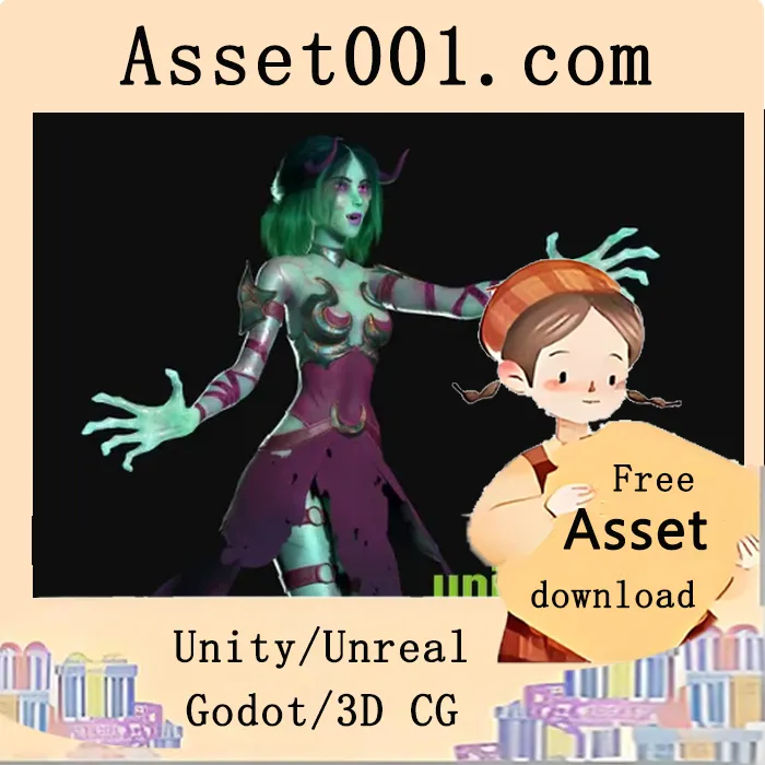 Witch角色模型完整包：支持UE4人形骨架、含PBR材质与4K高清纹理|Witch v4.24-4.27+