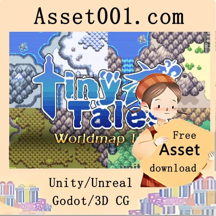 Unity 2D地图资源包：Tiny Tales世界地图地形素材集|Tiny Tales: World Map 2D Tileset Asset Pack v1.0