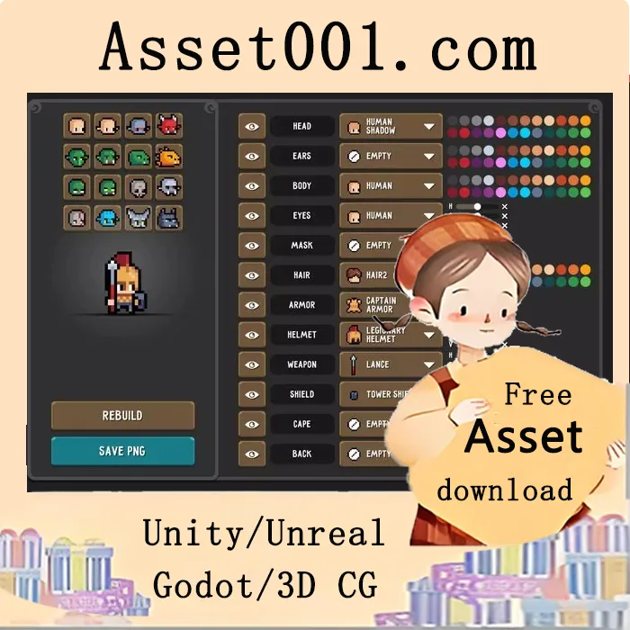 像素英雄建造器：基于模块化设计的像素风格角色创建工具|Pixel Hero Maker v3.7