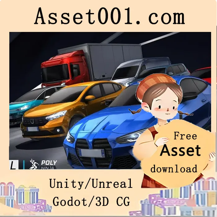 Gridlock 城市交通车辆包 v1.0——低多边形PBR车辆与环境资源包|Gridlock - City Traffic Vehicle Pack v1.0