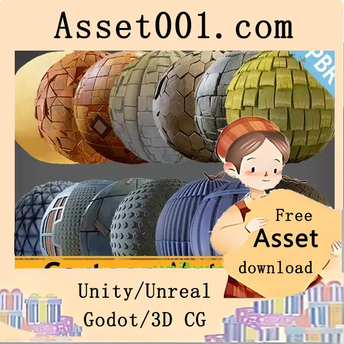 卡通小镇包：包含三种主题的53种风格化城镇材质|Cartoon Town Pack v1.0