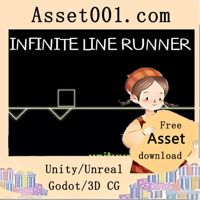 基于三角障碍物的2D无限跑酷游戏已准备就绪发布|Infinite 2d line runner - avoid triangle obstacles - ready for release v1.0