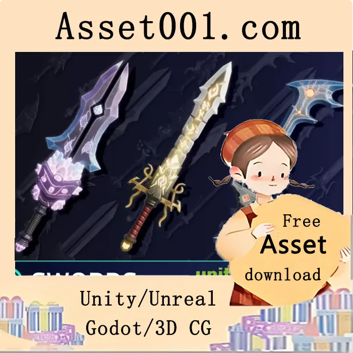 15把风格化奇幻剑武器包|Stylized Swords - RPG Weapons v1.0