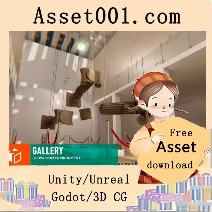 VR项目专用展厅环境资产包——模块化双层白厅场景|Gallery - Showroom Environment v1.0