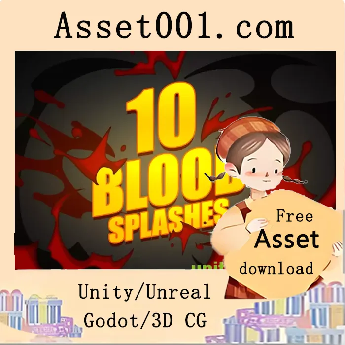 10种血溅特效资源包（帧动画与精灵图集）|10 Blood splash sprite effects v1.0