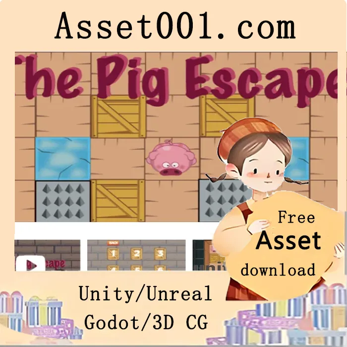 《The Pig Escape：一款支持多平台的趣味推箱解谜游戏》|The pig escape v1.0