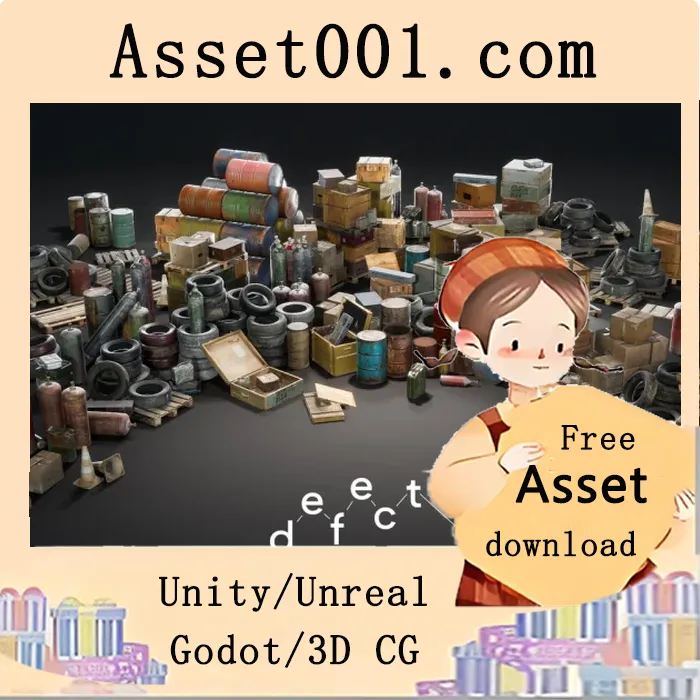 Unity资源包：工作坊工具与道具集合（桶、轮胎、箱子等，5.1+版本兼容）|Workshop Tools And Props Barrels Boxes Bundle vol.1 (5.1+)