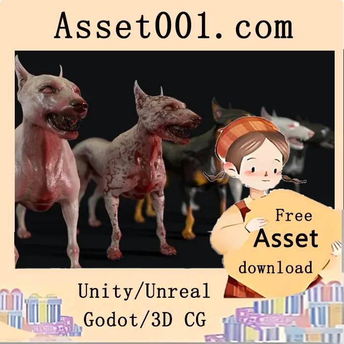 战斗犬资源包：为恐怖、奇幻或后末日游戏打造|Combat Dog